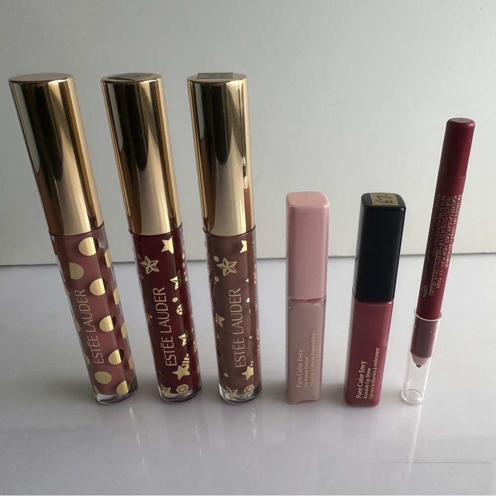 Estee Lauder Lip Gloss Bundle x6, Christmas Holiday Limited edition 2023-2025
